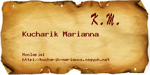 Kucharik Marianna névjegykártya